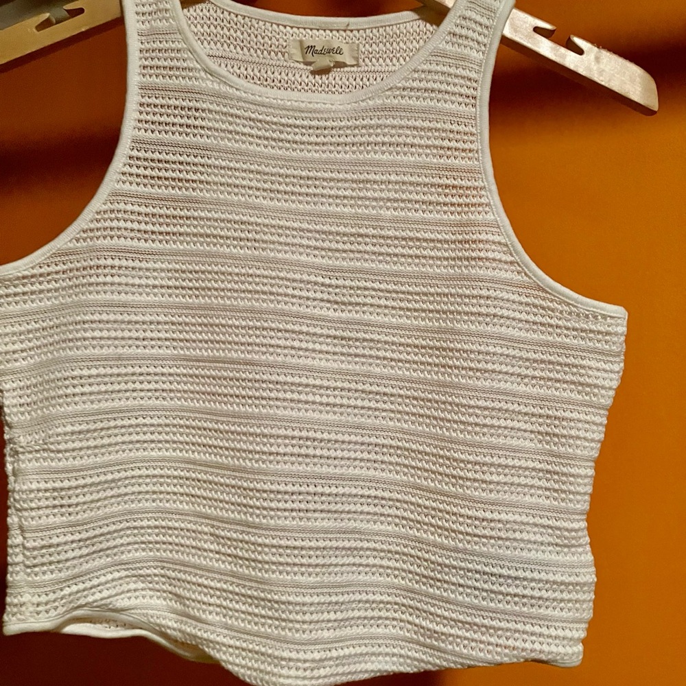 Madewell Textured White Tank Top